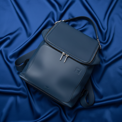 Loewe Goya Backpack 316.30.P40 Women's Leather Backpack Blue