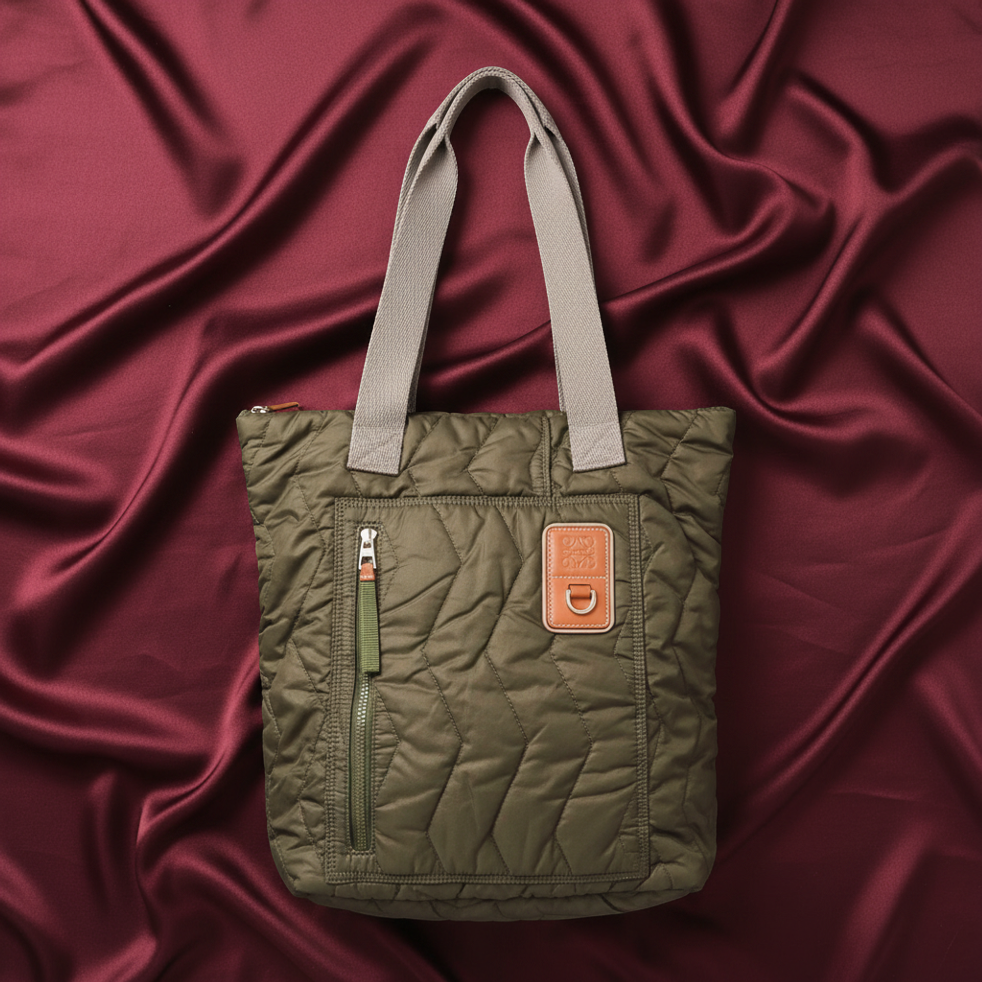 Loewe Eye/LOEWE/Nature 2021 Men,Women Nylon Handbag,Tote Bag Khaki