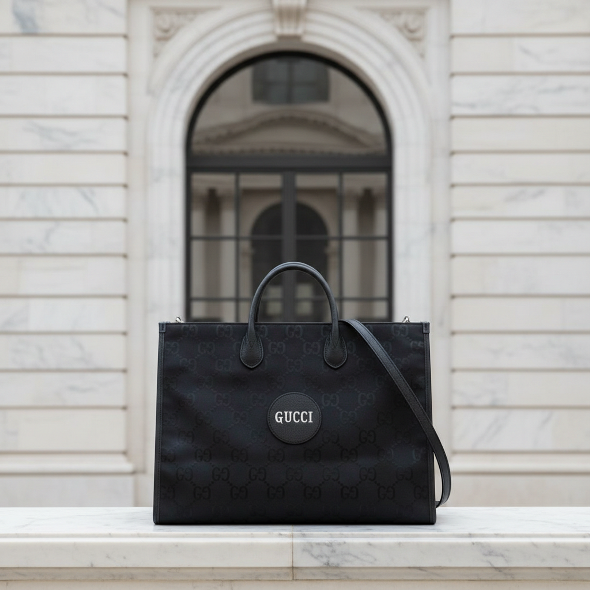 Gucci Off The Grid GG 630353 Men,Women Nylon Canvas,Leather Handbag,Shoulder Bag Black
