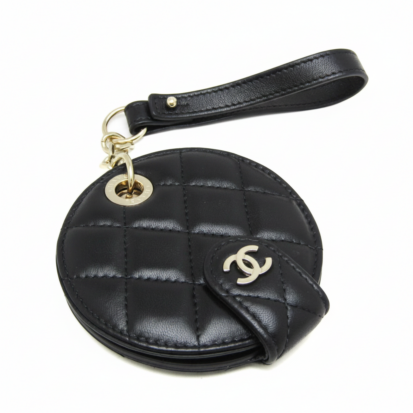 Chanel Matelasse Women's Name Tag Black Bag Charms
