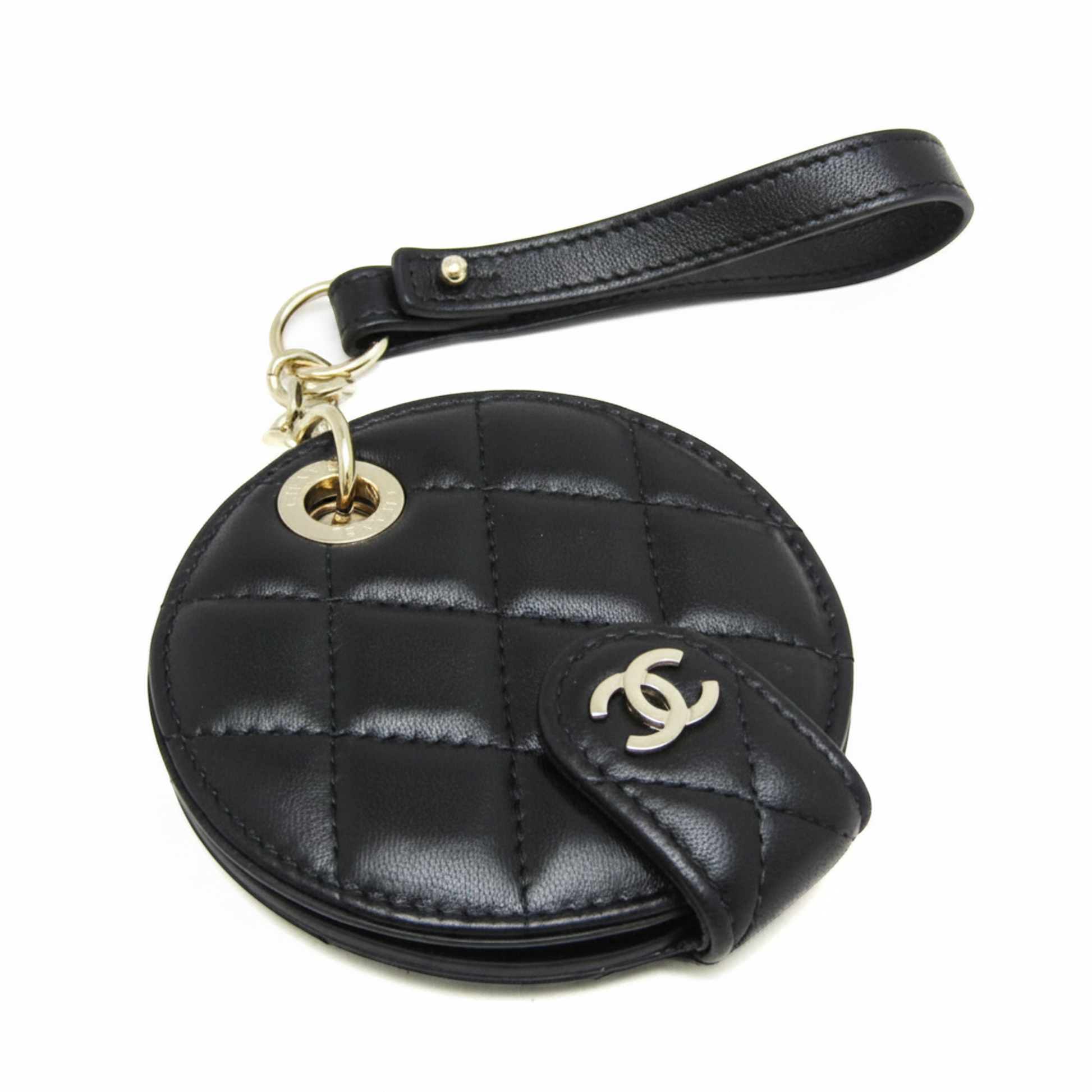 Chanel Matelasse Women's Name Tag Black Bag Charms