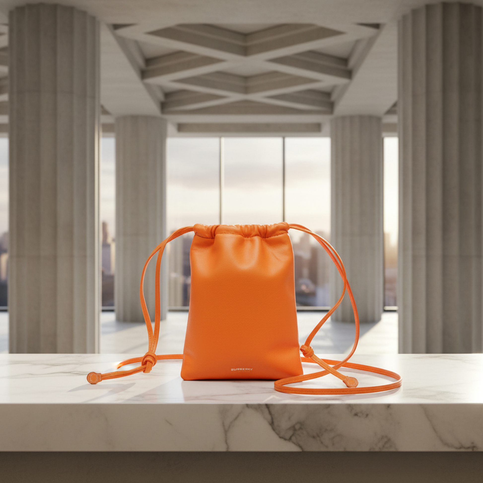 Burberry Smartphone Bag Women's Leather Shoulder Bag Orange