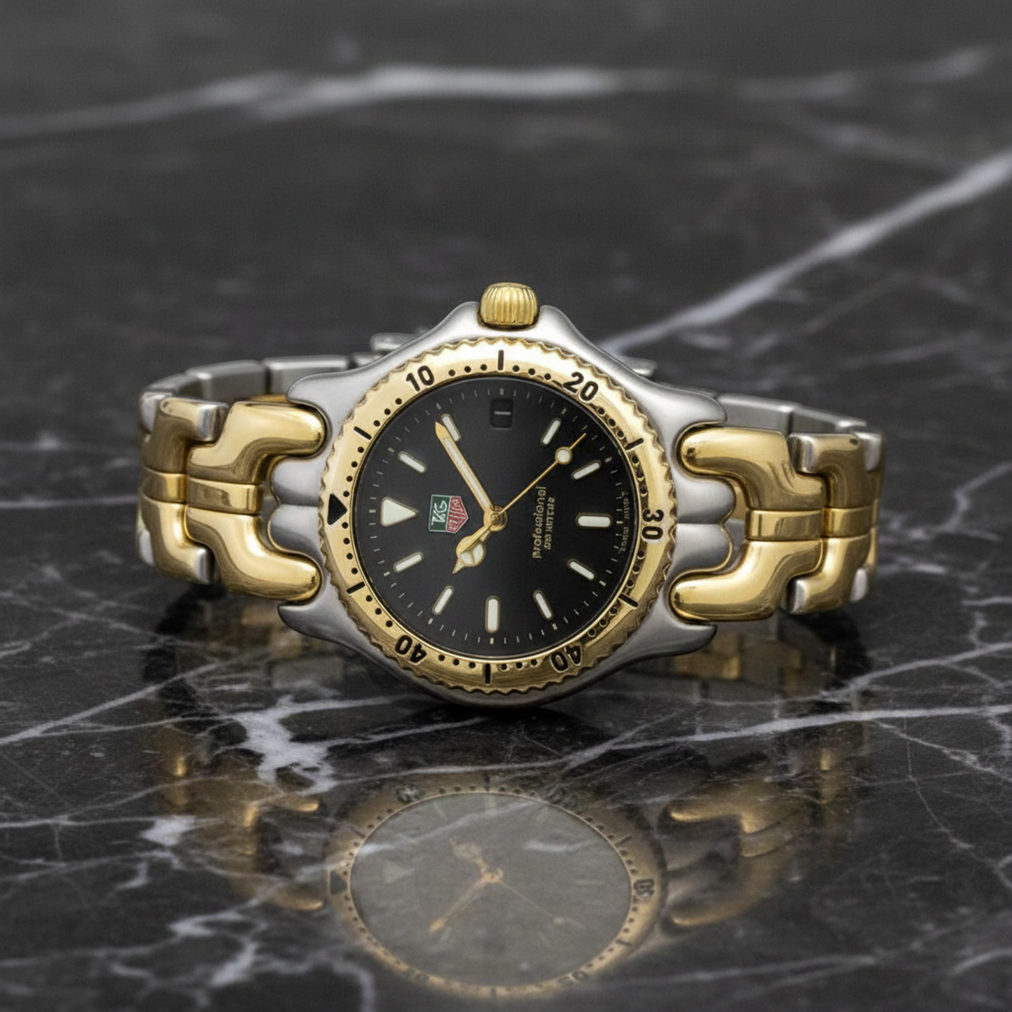 TAG HEUER Sel Professional 200M Gold Plated Steel Unisex Watch S95.213 Polished