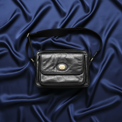 Gucci Messenger Bag 574760 Women's Leather Shoulder Bag Black