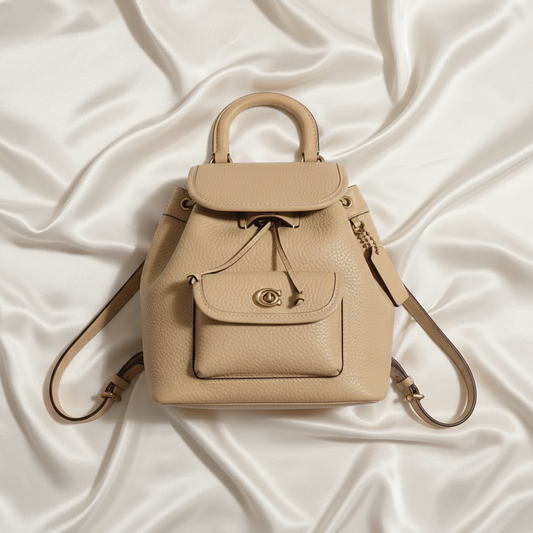 Coach Leah Backpack 21 Women's Leather Backpack Yellow