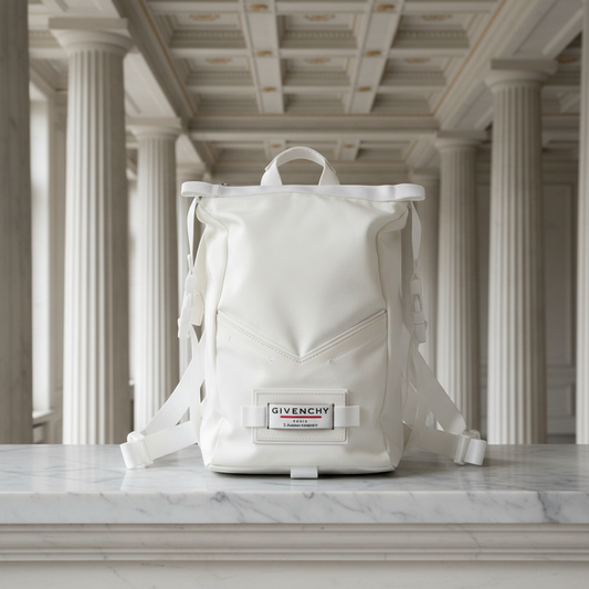 Givenchy Downtown BB50BPBORT Women's Leather,Nylon Canvas Backpack White