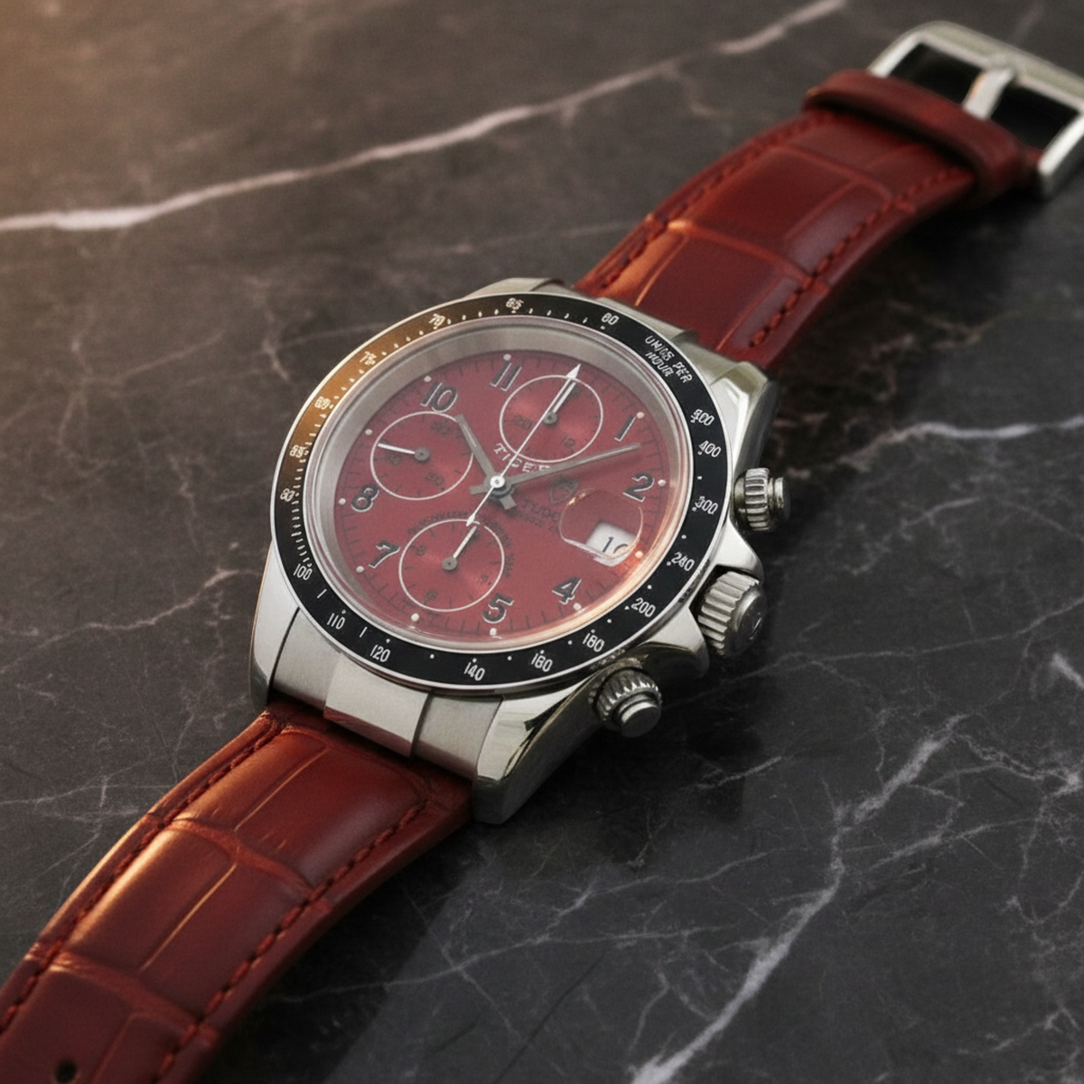 TUDOR Prince Date Tiger Steel Automatic Mens Watch 79260 Polished