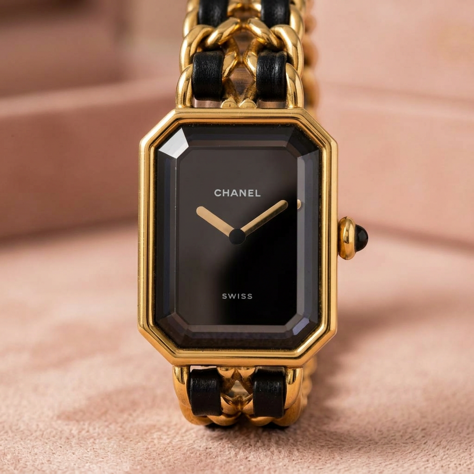 CHANEL Premiere Size L Gold Plated Quartz Ladies Watch H0001