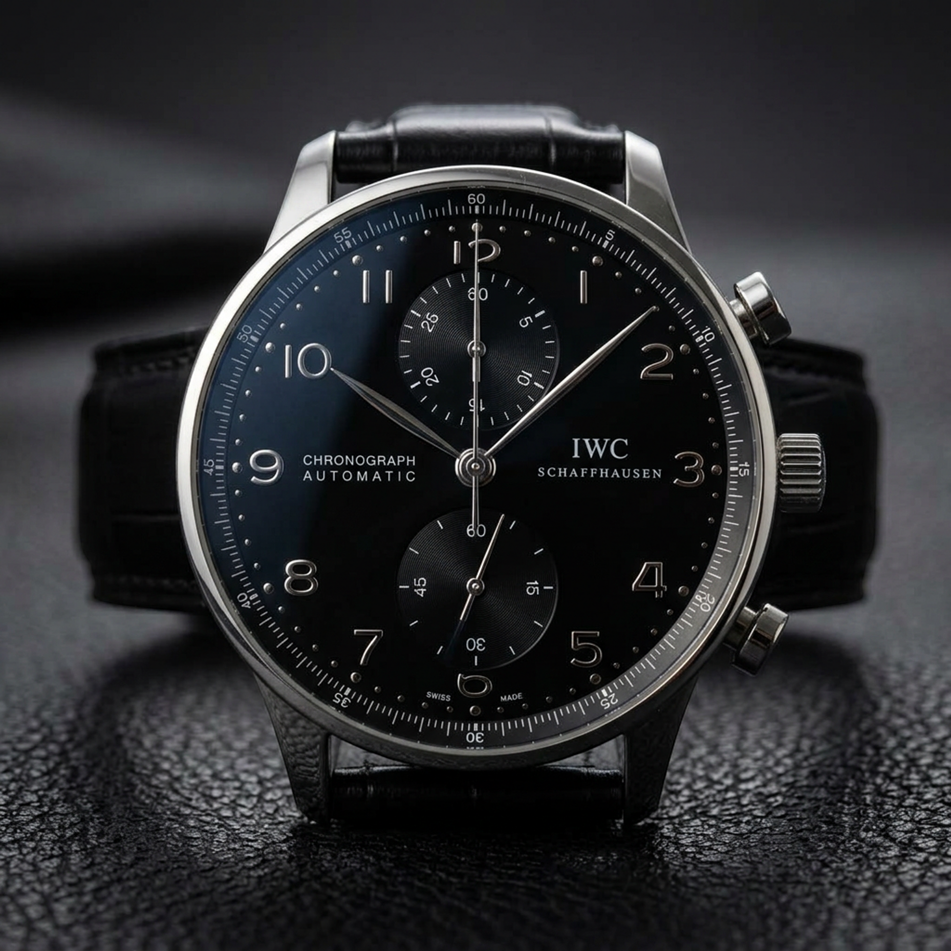 IWC Portugieser Chronograph Automatic Steel Watch IW371438 Polished