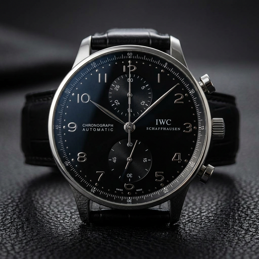 IWC Portugieser Chronograph Automatic Steel Watch IW371438 Polished