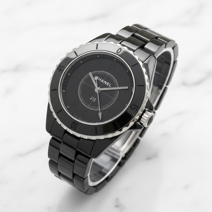CHANEL J12 Phantom Ceramic Quartz Watch H6346 Polished