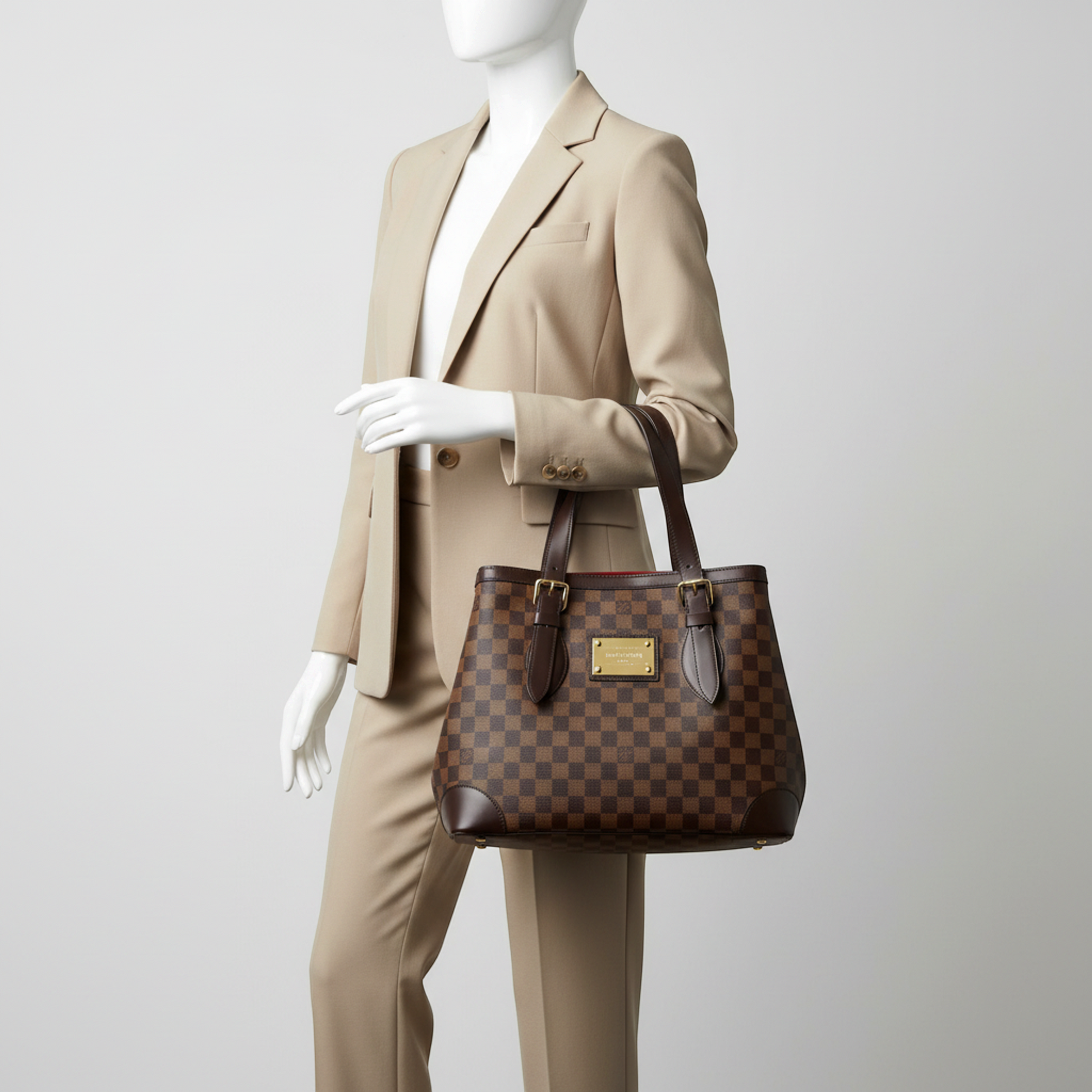 Louis Vuitton Damier Hampstead MM N51204 Women's Shoulder Bag Ebene