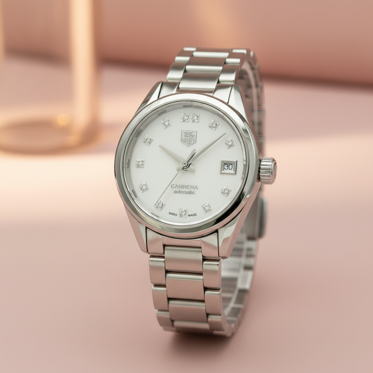 TAG HEUER Carrera Calibre 9 Diamond MOP Ladies Watch WAR2414