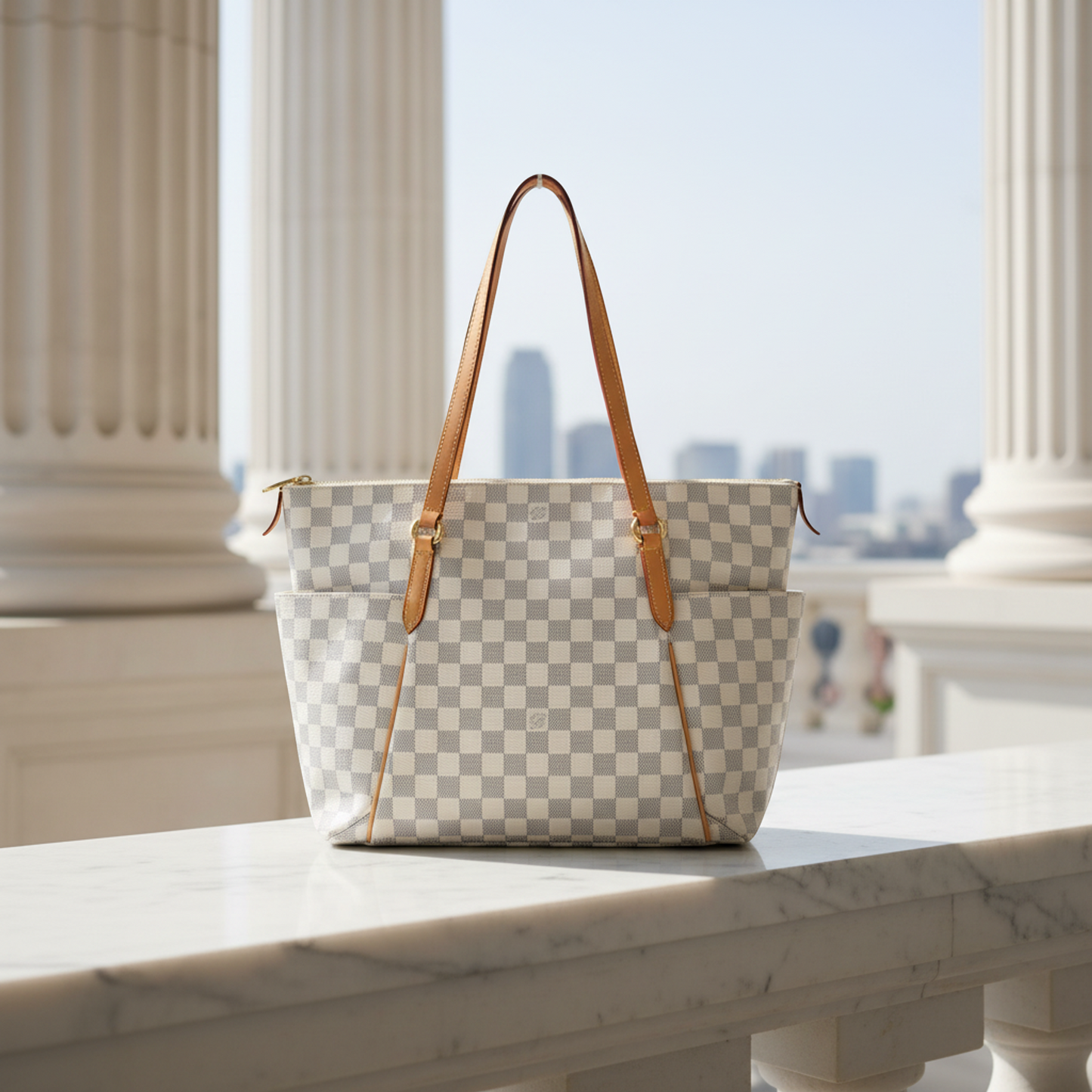 Louis Vuitton Damier N51262 Tote Bag Azur