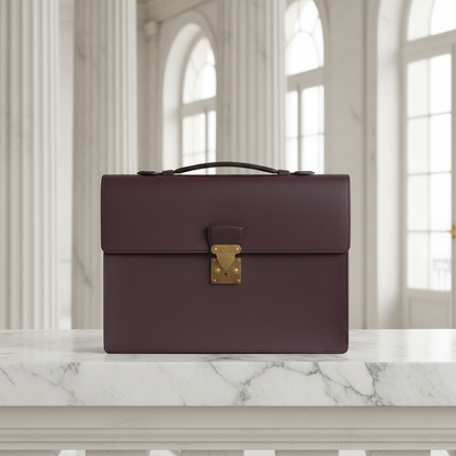 Louis Vuitton Taiga Servuit Clado M30076 Men's Briefcase Acajou