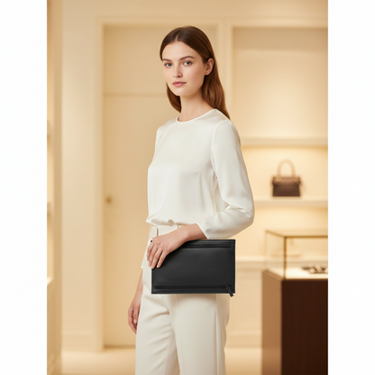 Gucci 030 2067 1604 Multi-purpose Pouch Men,Women Leather Pouch Black