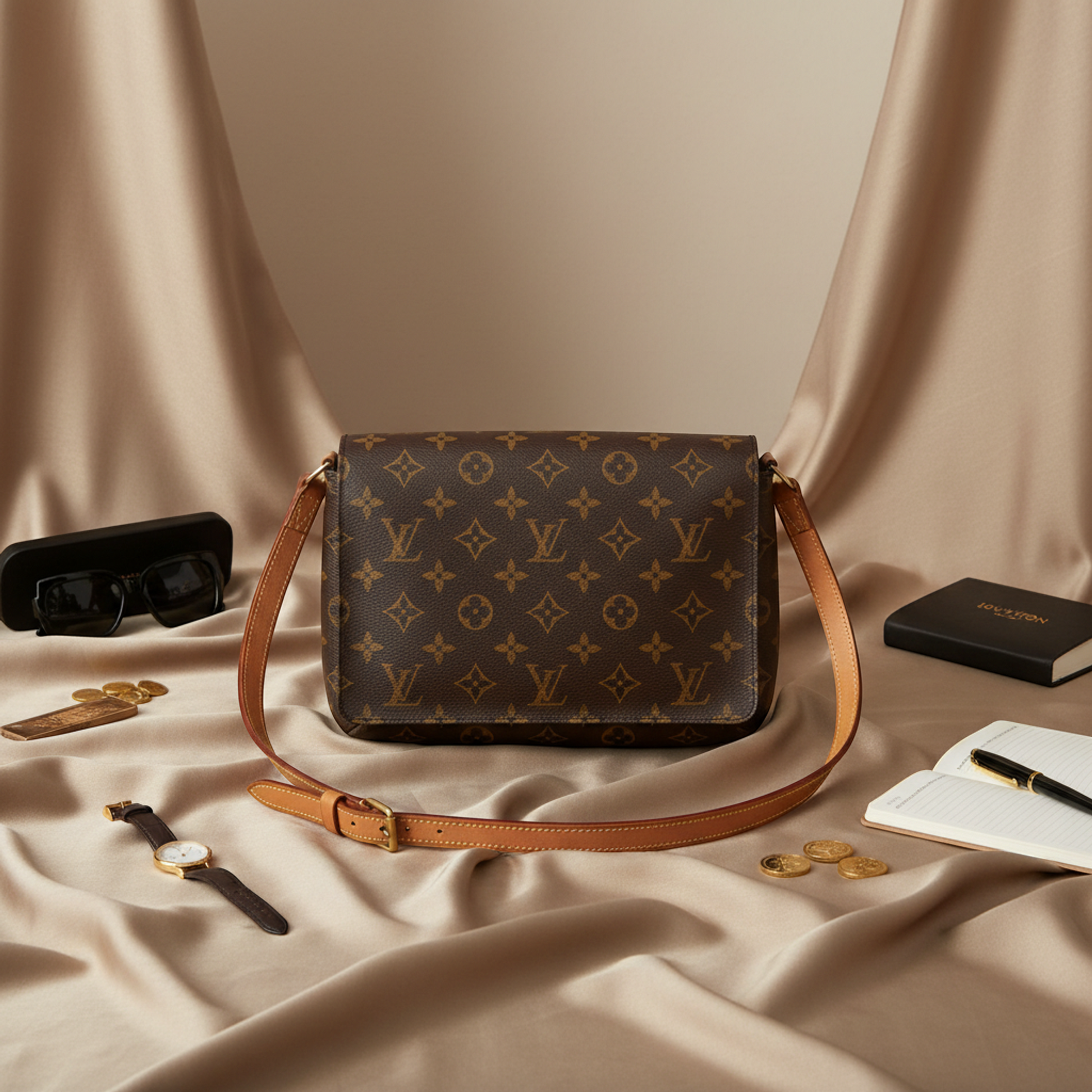 Louis Vuitton Monogram Musette Tango Short Strap M51257 Women's Shoulder Bag Monogram