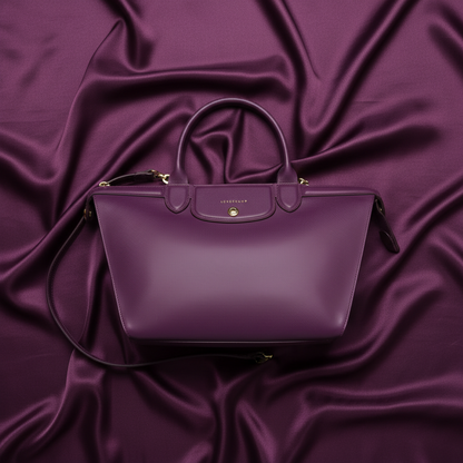 Longchamp Le Pliage Heritage 1207813645 Women's Leather Shoulder Bag,Tote Bag Purple