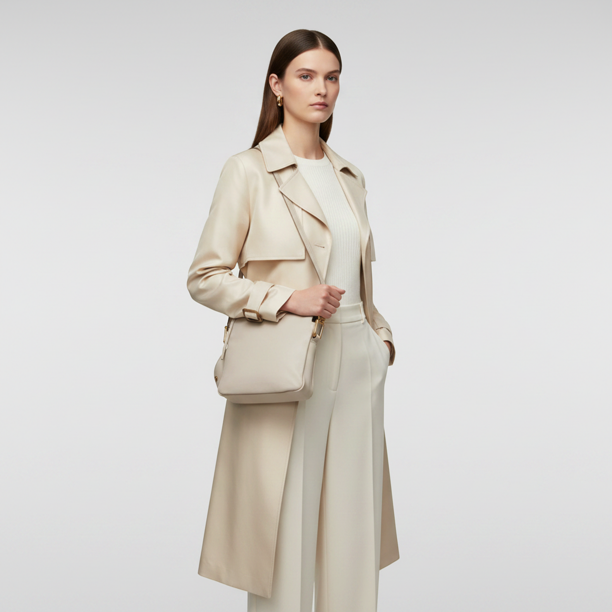 Chloé Vanessa Women's Leather Shoulder Bag Off-white