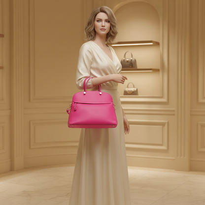 Furla Piper L Women's Leather Handbag,Shoulder Bag Pink