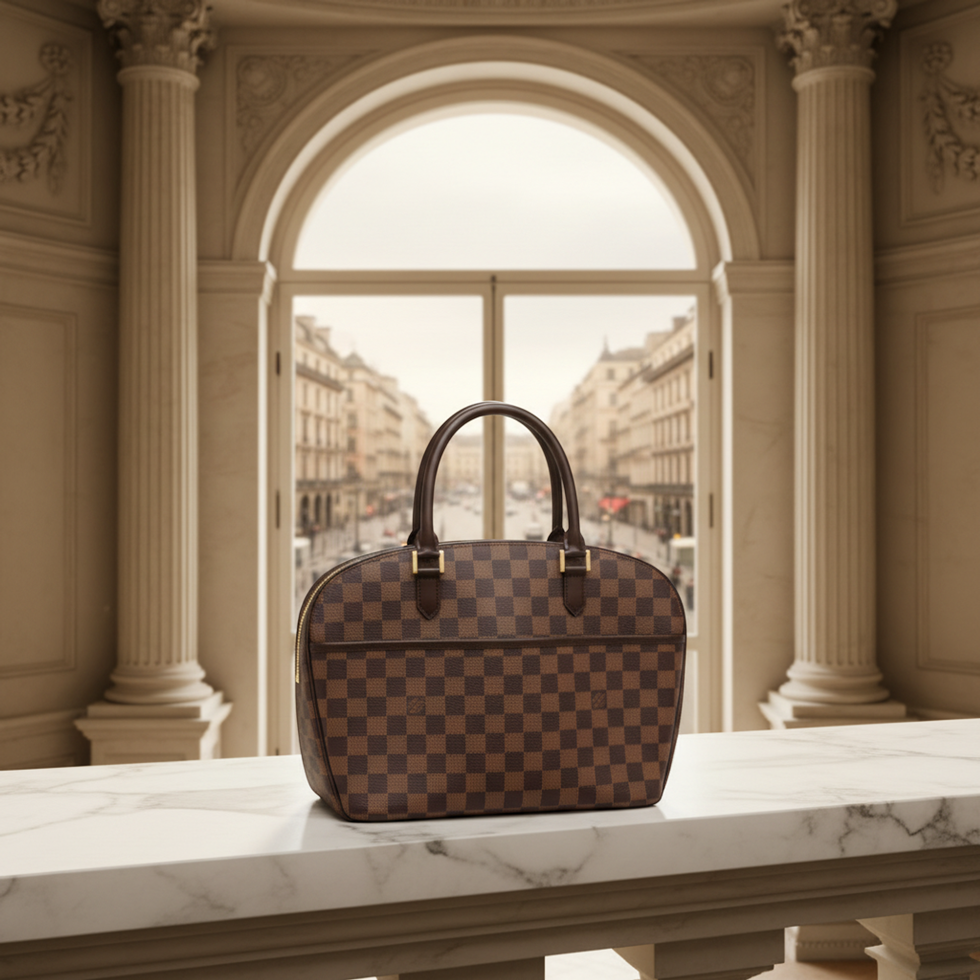 Louis Vuitton Damier Sarria Horizontal N51282 Men,Women Handbag Brown,Ebene