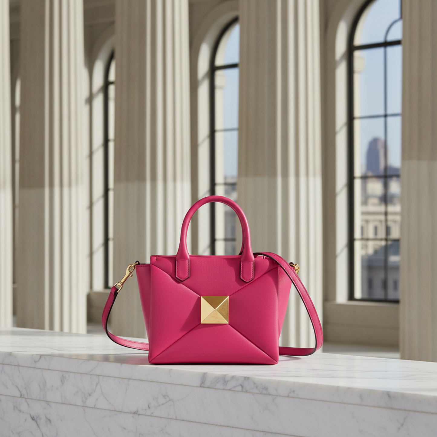 Valentino Garavani One Stud XW0B0K59HHX Women's Leather Handbag,Shoulder Bag Pink