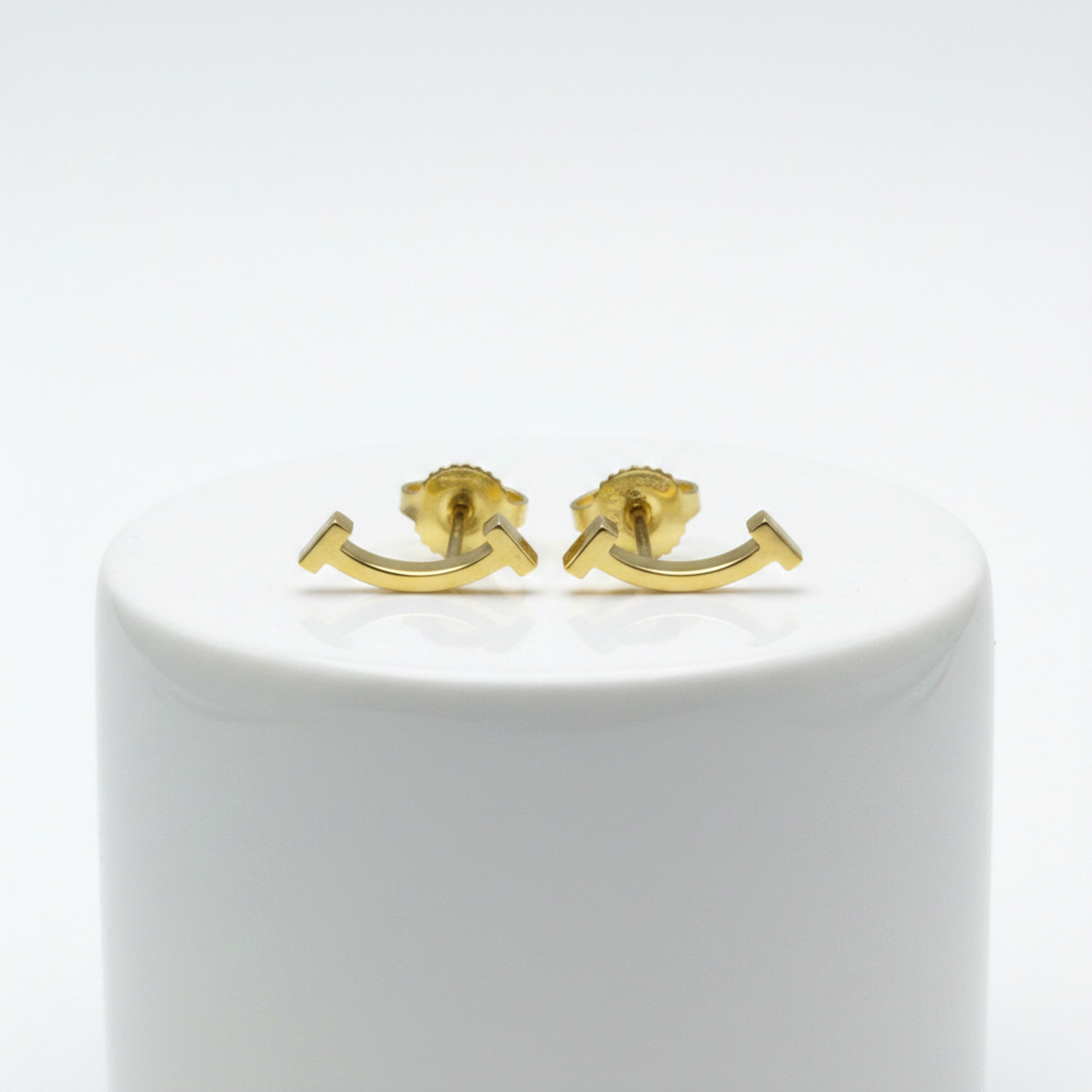 Tiffany Smile No Stone Yellow Gold (18K) Stud Earrings Gold