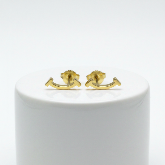 Tiffany Smile No Stone Yellow Gold (18K) Stud Earrings Gold