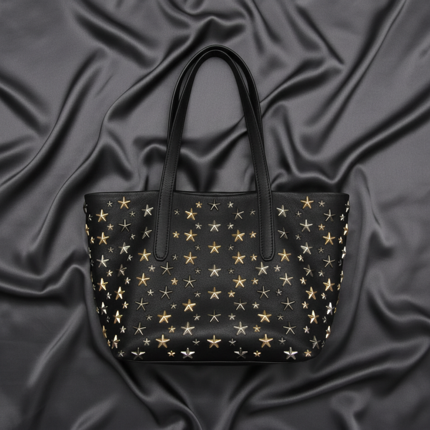 Jimmy Choo Women's Leather Studded Tote Bag Black
