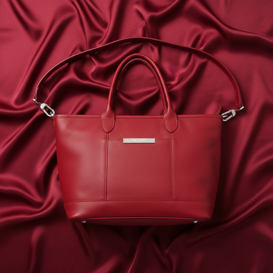 Longchamp 2-way Tote Bag Women's Leather Shoulder Bag,Tote Bag Red Color