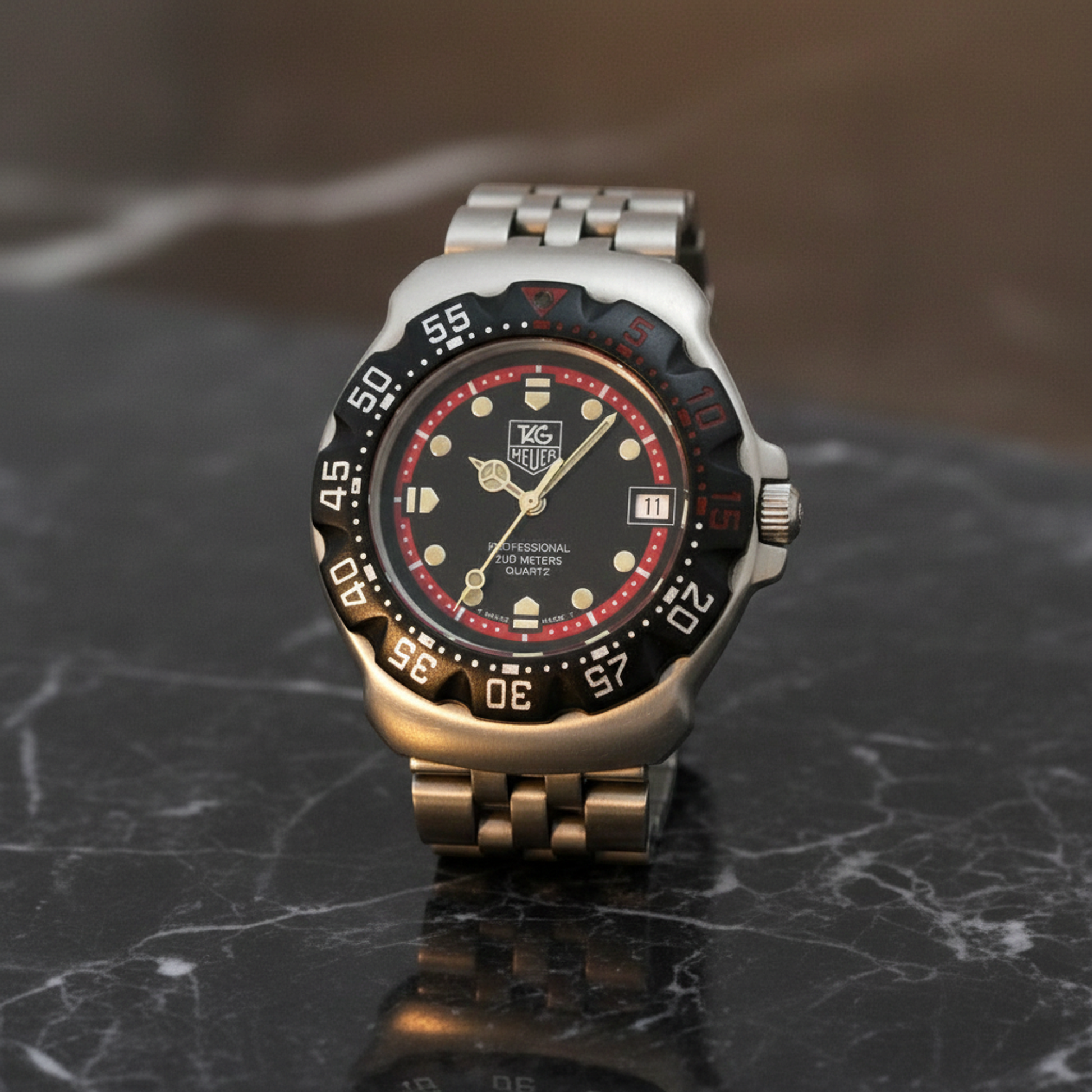 TAG HEUER Formula 1 Stainless Steel Rubber Quartz Mens Watch 374.513