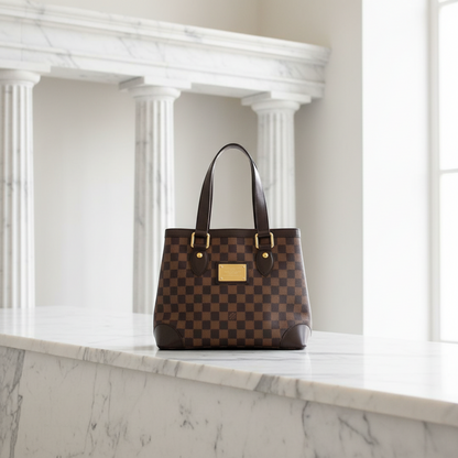Louis Vuitton Damier Hampstead PM N51205 Women's Handbag Brown,Ebene