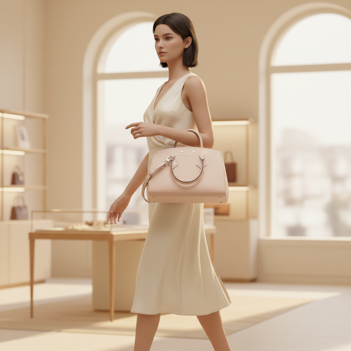 Louis Vuitton Epi Soufflot MM M94376 Women's Handbag,Shoulder Bag Dune