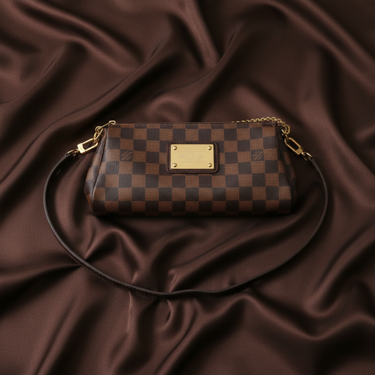Louis Vuitton Damier Eva N55213 Women's Handbag,Shoulder Bag Brown,Ebene