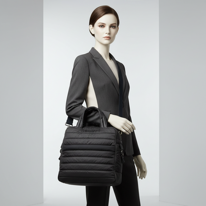 Salvatore Ferragamo Quilting FZ-24 9739 Men,Women Nylon Shoulder Bag Dark Navy