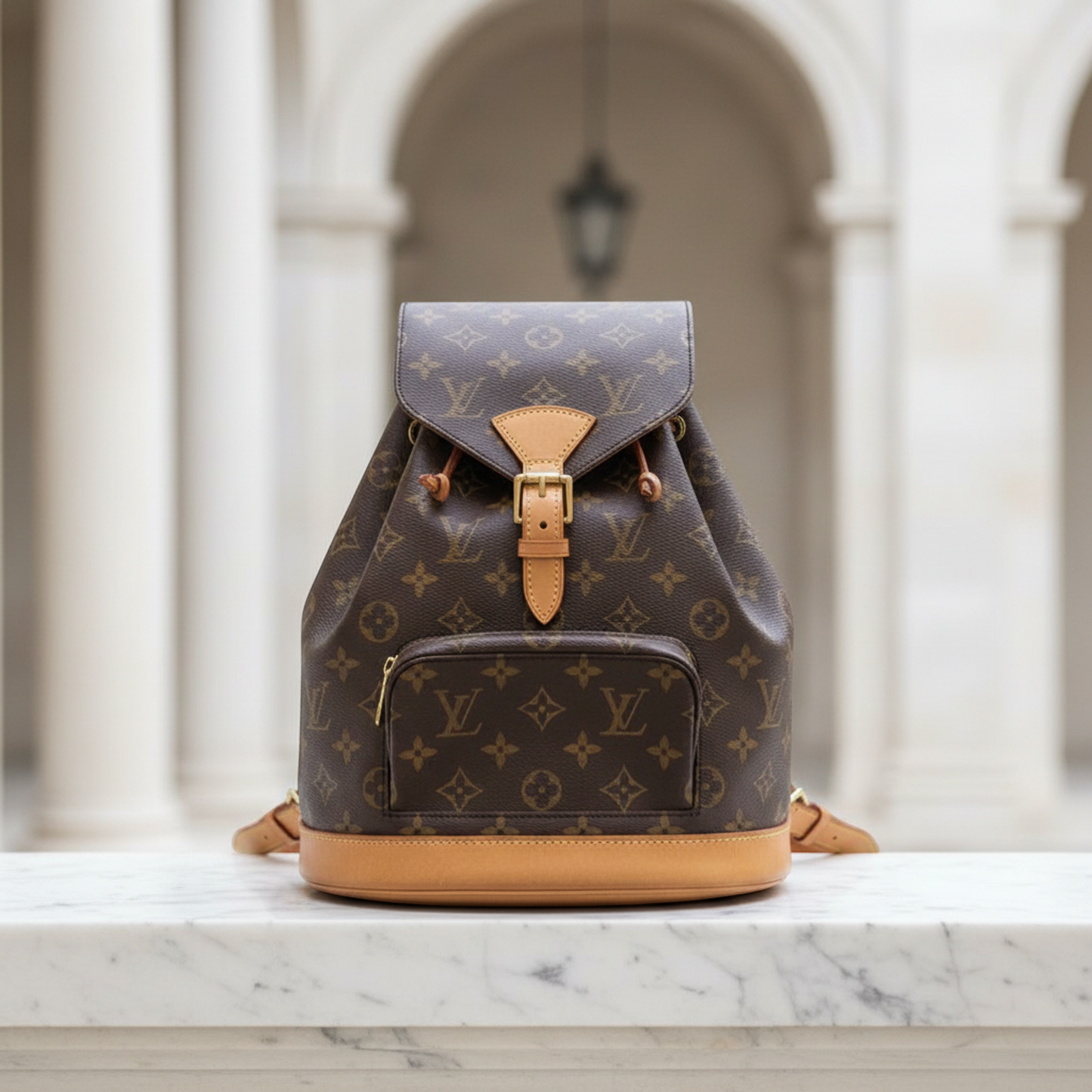 Louis Vuitton Monogram Montsouris MM M51136 Women's Backpack Monogram