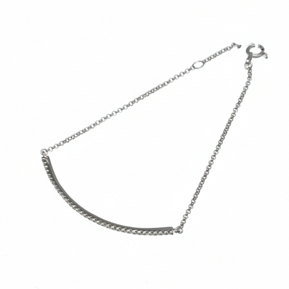 Ponte Vecchio Bar Diamond Bracelet White Gold (18K) Diamond Charm Bracelet Silver
