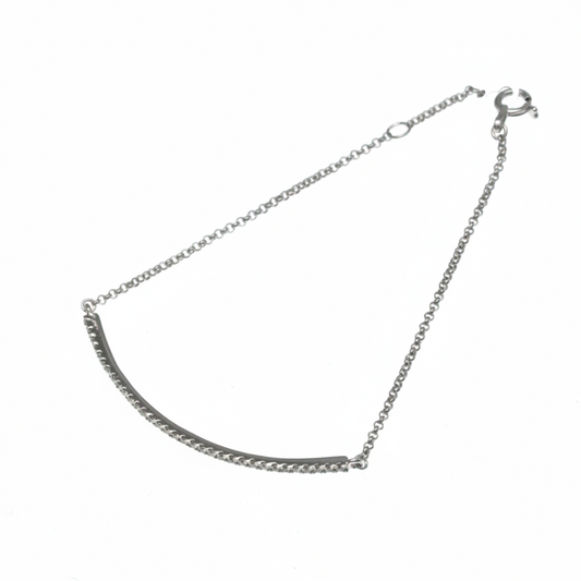 Ponte Vecchio Bar Diamond Bracelet White Gold (18K) Diamond Charm Bracelet Silver