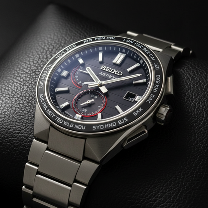 SEIKO Astron JAL 70th Anniversary Titanium Solar Radio Waves Mens Watch SBXY075(8B63-0BK0)