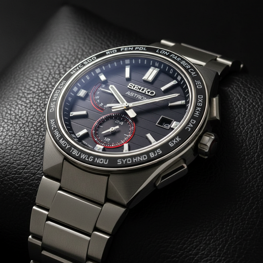 SEIKO Astron JAL 70th Anniversary Titanium Solar Radio Waves Mens Watch SBXY075(8B63-0BK0)