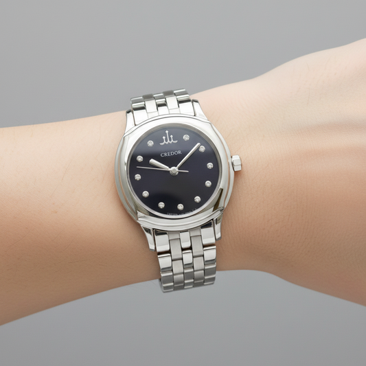 SEIKO Credor Diamond Stainless Steel Quartz Ladies Watch GSAS953(4J81-0AS0) Polished