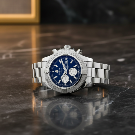 BREITLING Super Avenger ll Chronograph Steel Mens Watch A13371 Polished