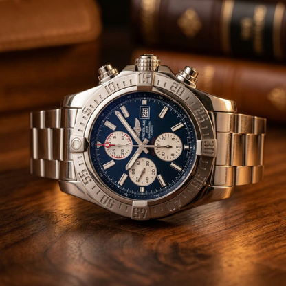 BREITLING Super Avenger ll Chronograph Steel Mens Watch A13371 Polished
