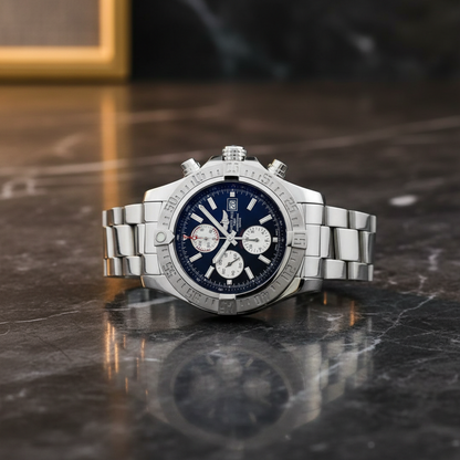 BREITLING Super Avenger ll Chronograph Steel Mens Watch A13371 Polished