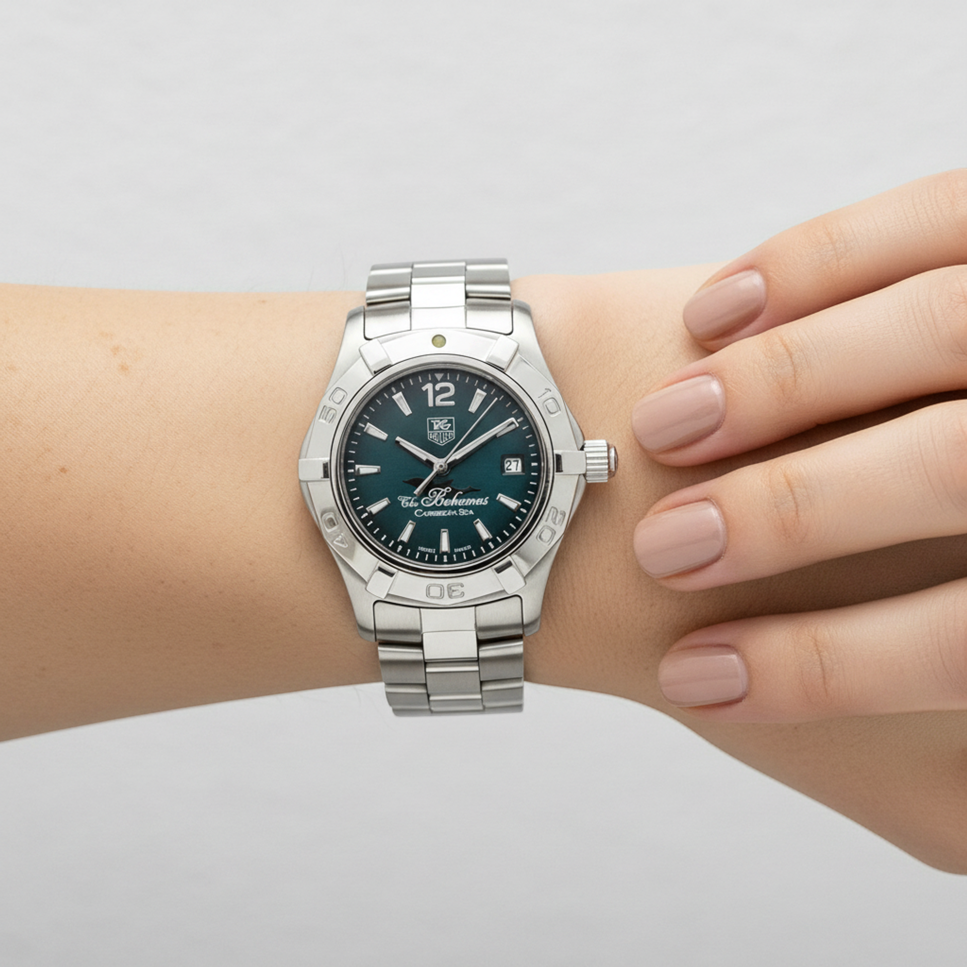 TAG HEUER Aquaracer Bahama Caribbean LTD Edition Watch WAF141R Polished