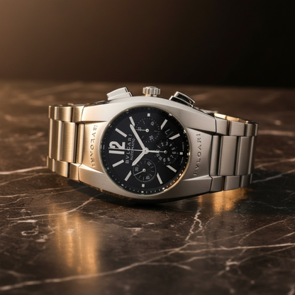 BVLGARI Ergon Chronograph Automatic Mens Watch EG35SCH Polished