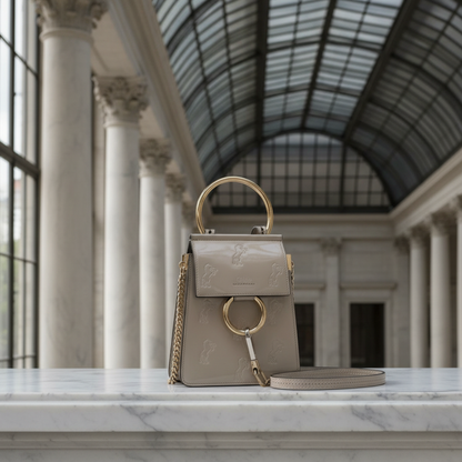 Chloé Faye Women's Leather Handbag,Shoulder Bag Light Beige