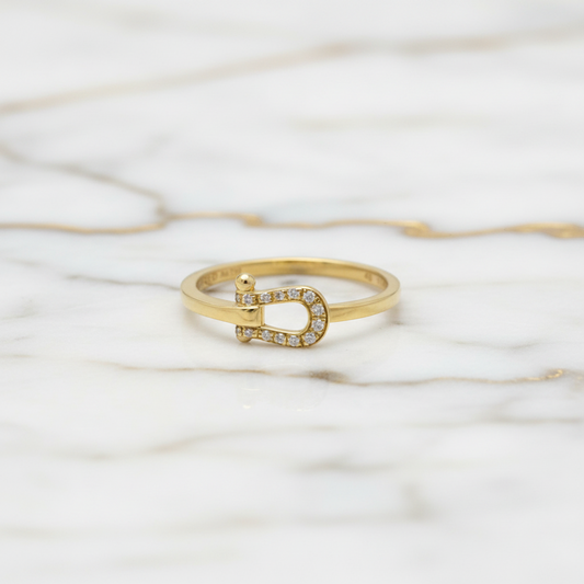 Fred Force 10 Mini Diamond Ring Yellow Gold (18K) Fashion Diamond Band Ring Gold