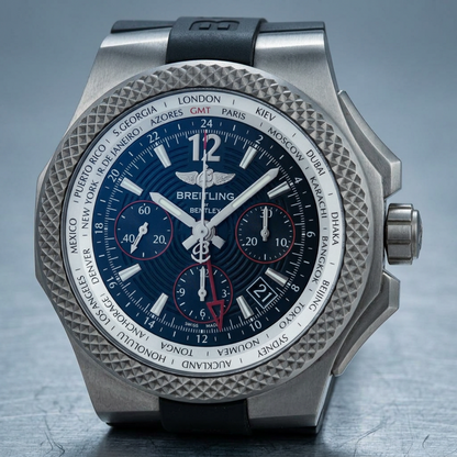 BREITLING Bentley GMT Light Body Titanium Mens Watch EB0433 Polished