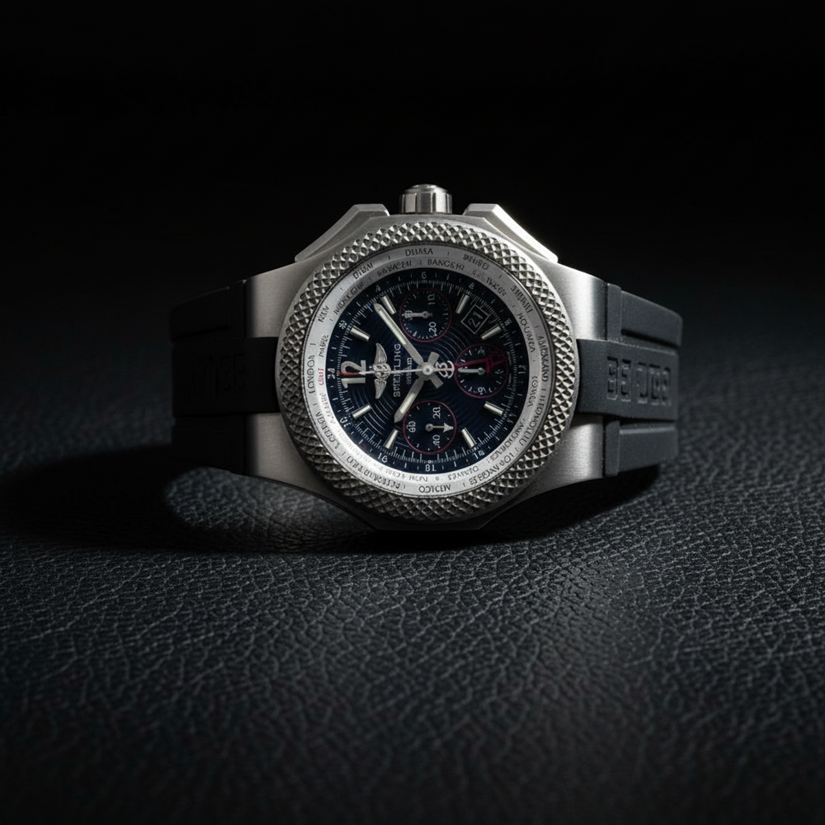 BREITLING Bentley GMT Light Body Titanium Mens Watch EB0433 Polished
